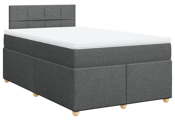 Box spring postel s matrací tmavě šedá 120x190 cm textil 3286620