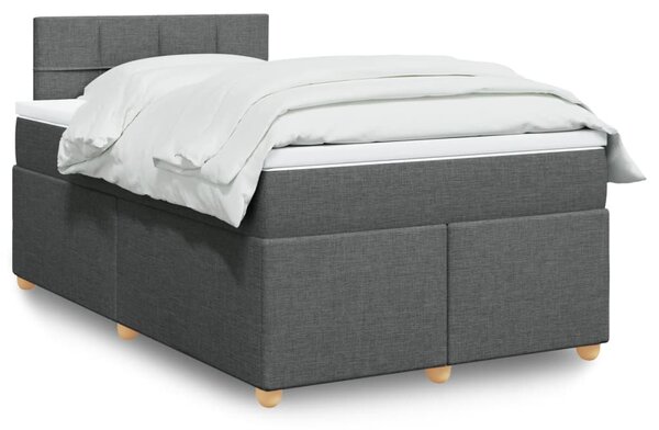 Box spring postel s matrací tmavě šedá 120x190 cm textil 3286620