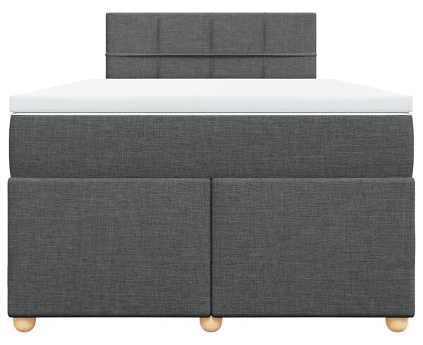 Box spring postel s matrací tmavě šedá 120x190 cm textil 3286620