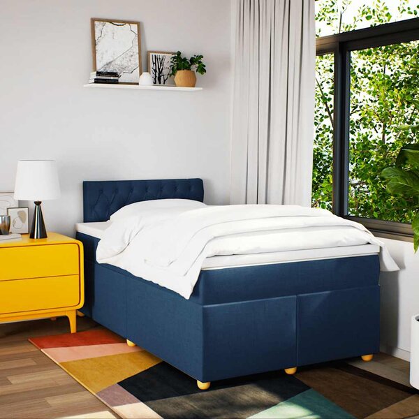Box spring postel s matrací černá 120x190 cm textil 3286632