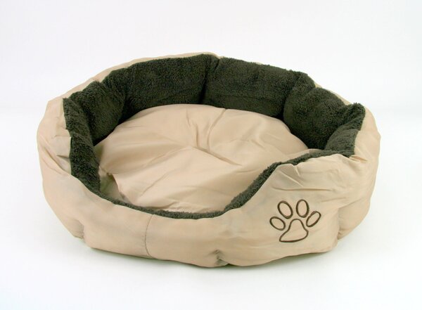 Akinu pelech nylon&fleece s tlapkou kulatý M 57x52 cm Barva: Béžová