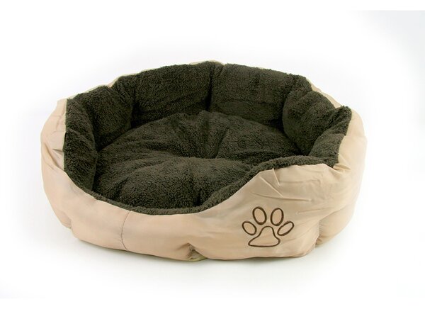 Akinu pelech nylon&fleece s tlapkou kulatý M 57x52 cm Barva: Béžová