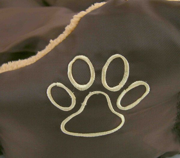 Akinu pelech nylon&fleece s tlapkou kulatý M 57x52 cm Barva: Béžová