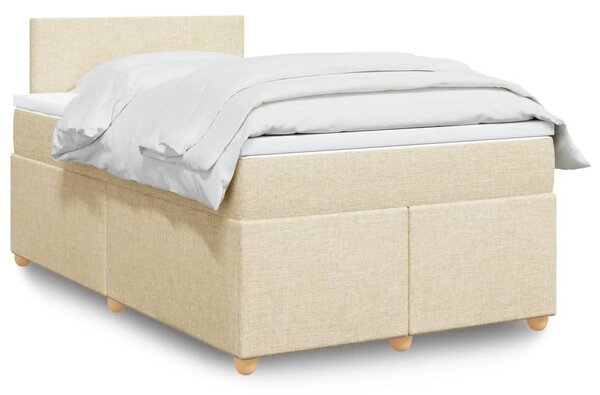 Box spring postel s matrací krémová 120x200 cm textil 3286645