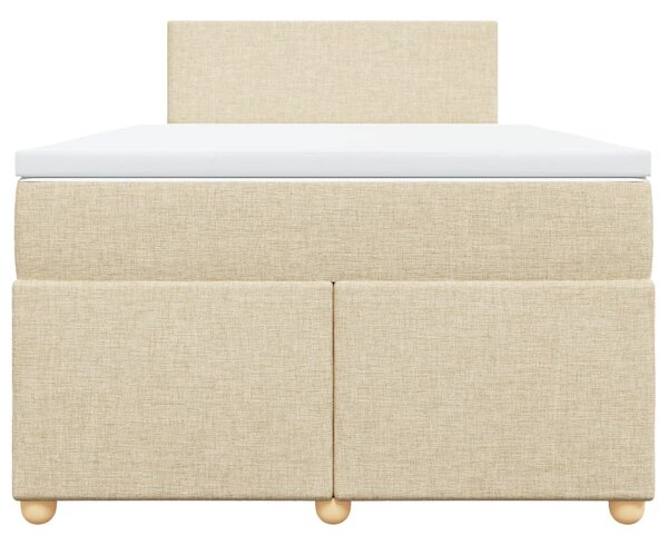 Box spring postel s matrací krémová 120x200 cm textil 3286645