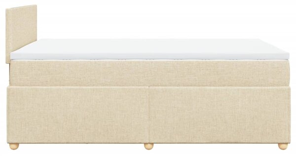 Box spring postel s matrací krémová 120x200 cm textil 3286645