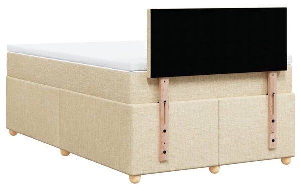Box spring postel s matrací krémová 120x200 cm textil 3286645