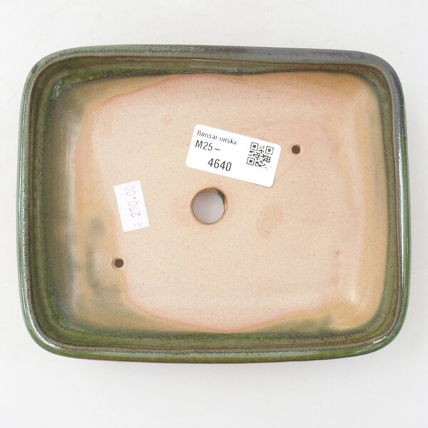 E-bonsai Keramická bonsai miska 17 x 13,5 x 3,5 cm zelená