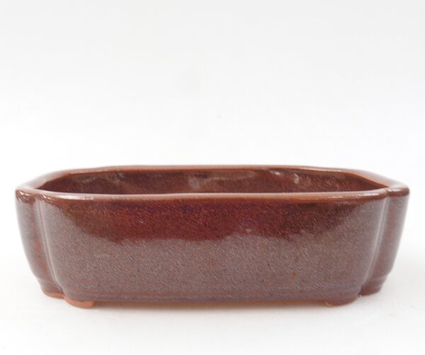 E-bonsai Keramická bonsai miska 15 x 11,5 x 4,5 cm hnědá