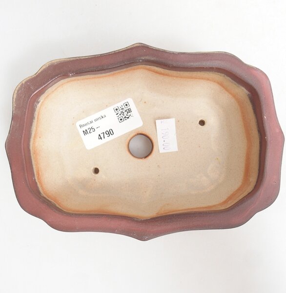 E-bonsai Keramická bonsai miska 15,5 x 11,5 x 4,5 cm růžová