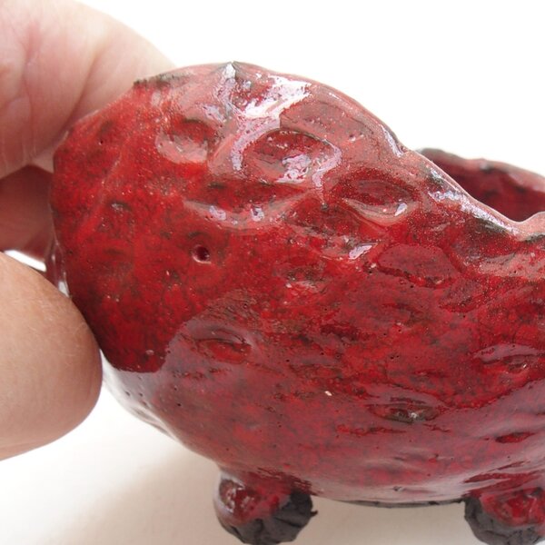 E-bonsai Keramická Skořápka 8,5 x 8 x 6 cm červená