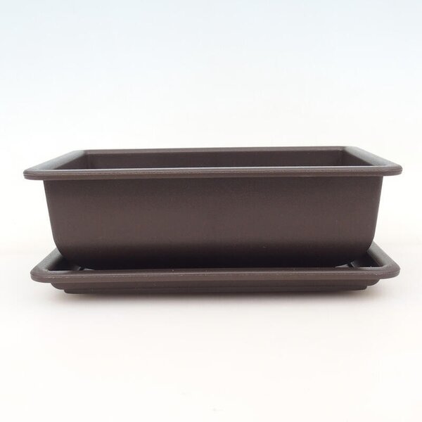 E-bonsai Bonsai miska+podmiska plast MP-2 - 21,5 x 15,5 x 7,5 cm