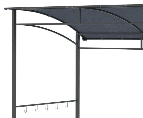Grilovací pavilon Outsunny 215 x 150 x 220 cm, voděodolný zahradní pavilon s klenutou střechou, zahradní altán s háčky, grilovací pavilon, zahradní st
