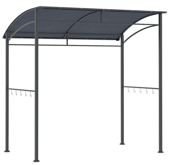 Grilovací pavilon Outsunny 215 x 150 x 220 cm, voděodolný zahradní pavilon s klenutou střechou, zahradní altán s háčky, grilovací pavilon, zahradní st