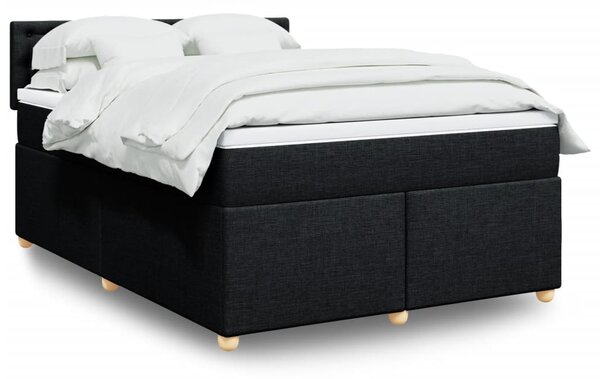 Box spring postel s matrací černá 140 x 190 cm textil 3286691