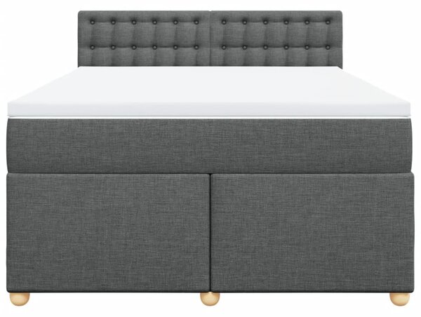 Box spring postel s matrací tmavě šedý 140 x 190 cm textil 3286690