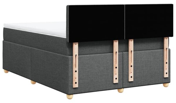 Box spring postel s matrací tmavě šedý 140 x 190 cm textil 3286690