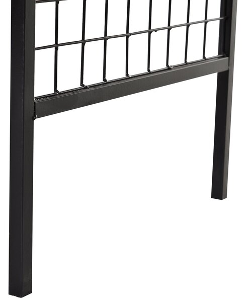 Zahradní oblouk Outsunny s lavičkou, kovový treláž na popínavé rostliny, černý, 154 x 60 x 205 cm | Aosom