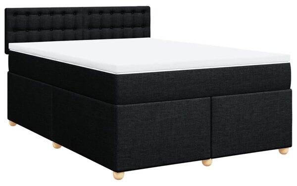 Box spring postel s matrací černá 140 x 190 cm textil 3286691
