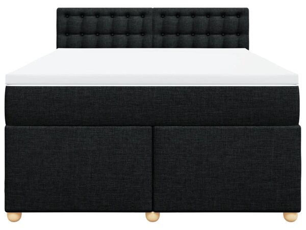 Box spring postel s matrací černá 140 x 190 cm textil 3286691