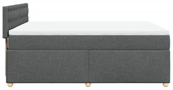 Box spring postel s matrací tmavě šedý 140 x 190 cm textil 3286690