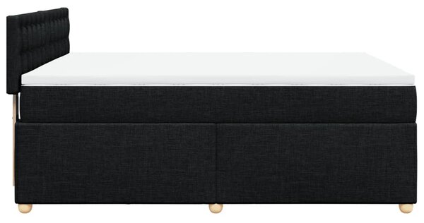 Box spring postel s matrací černá 140 x 190 cm textil 3286691