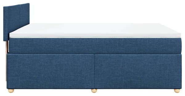 Box spring postel s matrací modrá 140x200 cm textil 3286702