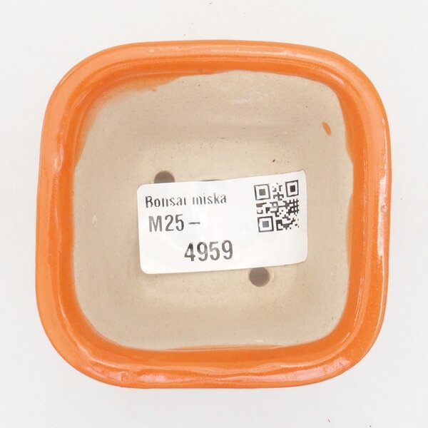 E-bonsai Mini bonsai miska 6 x 6 x 4,5 cm oranžová
