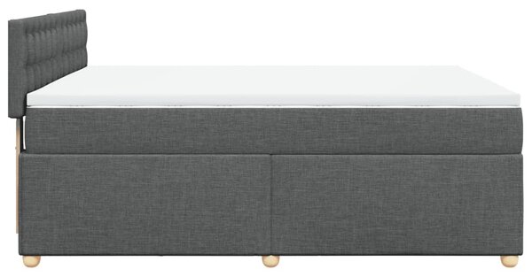Box spring postel s matrací tmavě šedá 140x200 cm textil 3286718
