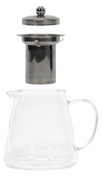 Skleněný čajník s kovovým sítkem, 800 ml, 14x12 cm