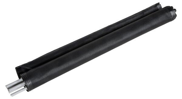 Outsunny Zahradní plot do jezírka, 365 x 126 cm, sada 4 dekorativních plotů kolem bazénu s možností nožního opření pro terasu, balkon, síťovaný, černý