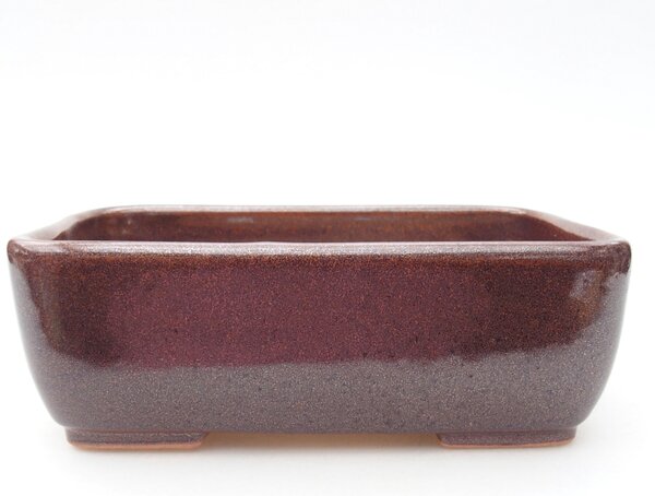 E-bonsai Keramická bonsai miska 16 x 11 x 5,5 cm hnědá