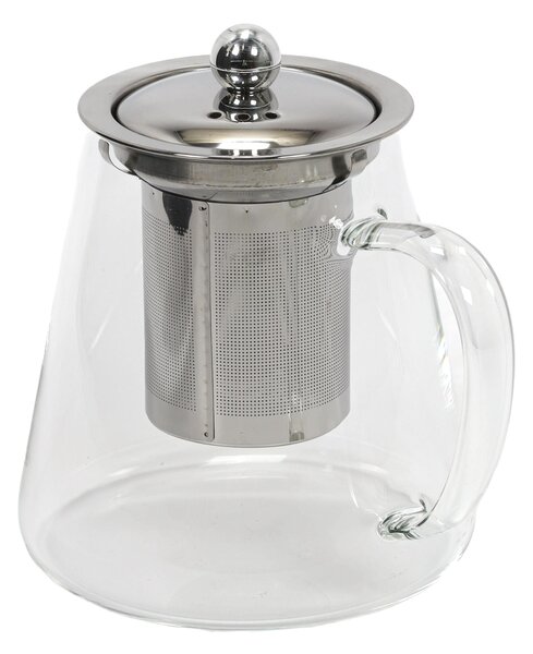 Skleněný čajník s kovovým sítkem, 800 ml, 14x12 cm