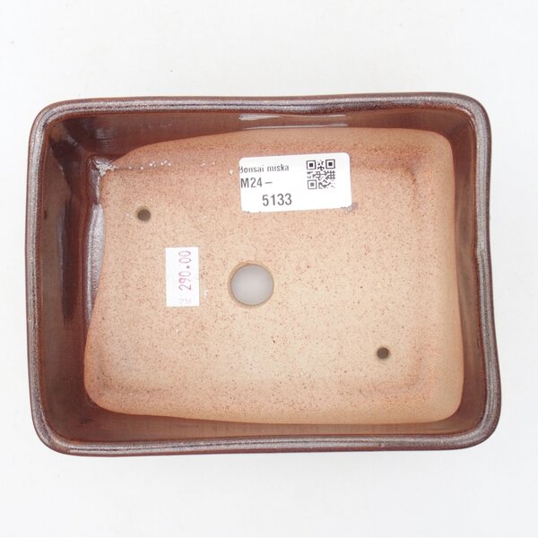 E-bonsai Keramická bonsai miska 15 x 11 x 5,5 cm hnědá