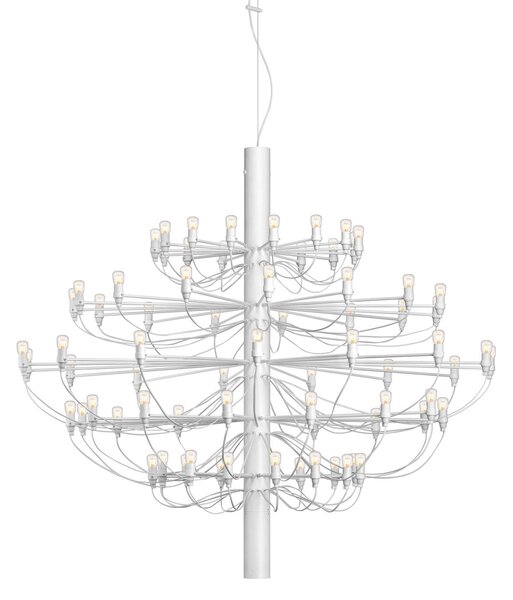FLOS 2097/75 LED lustr, čirá, bílá