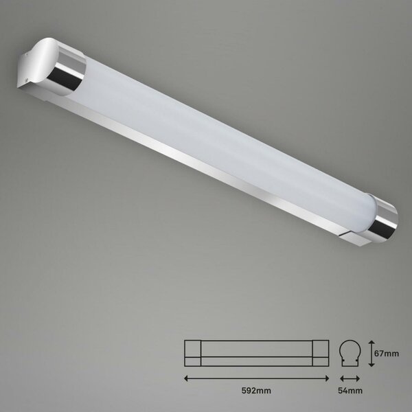 BRILONER LED nástěnné svítidlo 59,2 cm 10W 1200lm chrom IP44 BRI 2051118