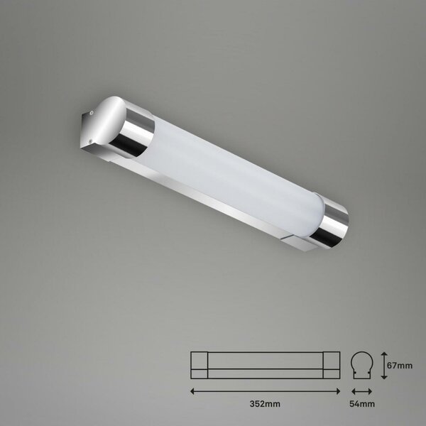 BRILONER LED nástěnné svítidlo do koupelny 35,2 cm 8W 720lm chrom IP44 BRI 2051018