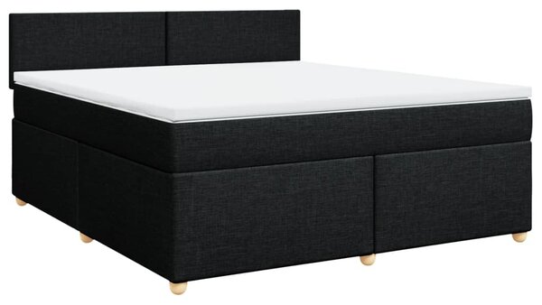 Box spring postel s matrací černá 180x200 cm textil 3286754