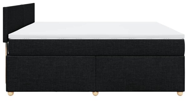 Box spring postel s matrací černá 180x200 cm textil 3286754