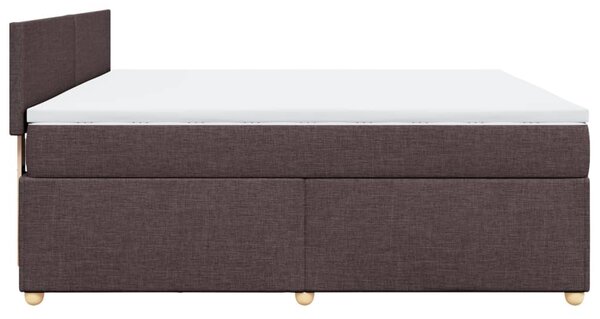Box spring postel s matrací tmavě hnědá 180x200 cm textil 3286755