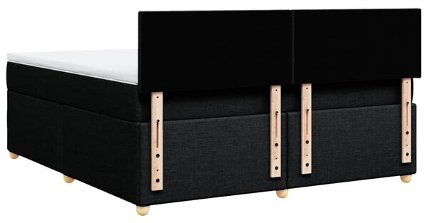 Box spring postel s matrací černá 180x200 cm textil 3286754