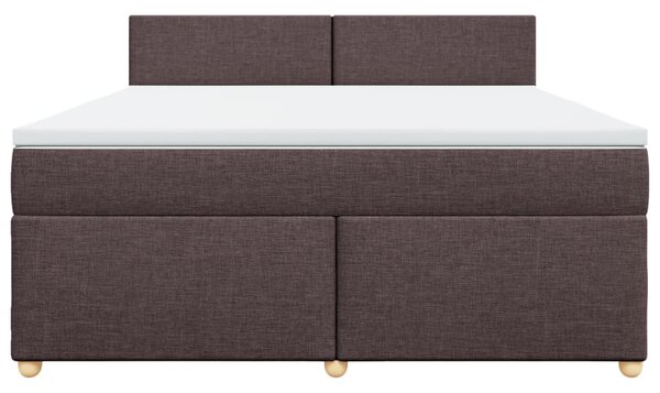 Box spring postel s matrací tmavě hnědá 180x200 cm textil 3286755