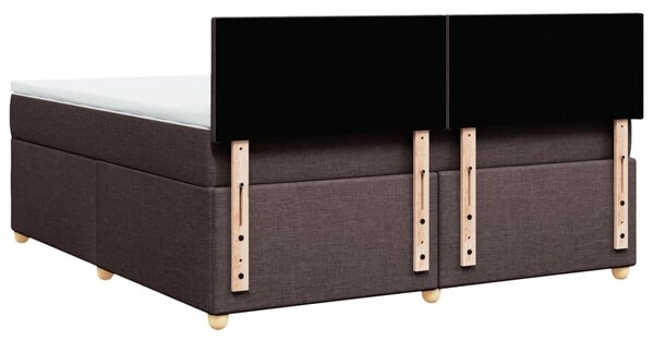 Box spring postel s matrací tmavě hnědá 180x200 cm textil 3286755