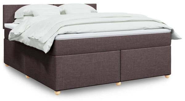 Box spring postel s matrací tmavě hnědá 180x200 cm textil 3286755