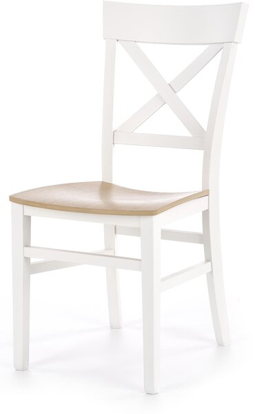 Jídelní židle Tutti, bíla / medový dub