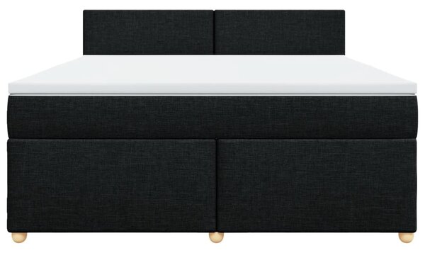 Box spring postel s matrací černá 180x200 cm textil 3286754