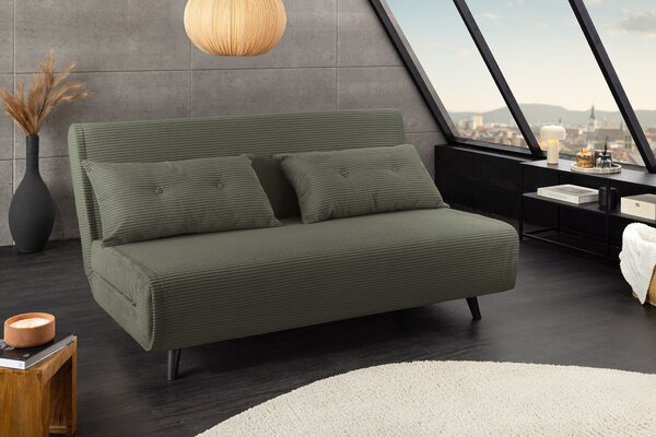 Rozkládací pohovka SMART MULTIFUNCTION 140 CM zelená manšestr