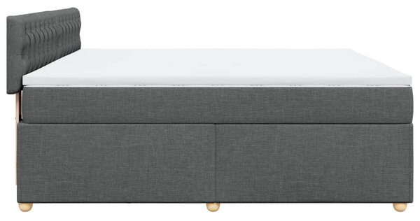 Box spring postel s matrací tmavě šedá 180x200 cm textil 3286767