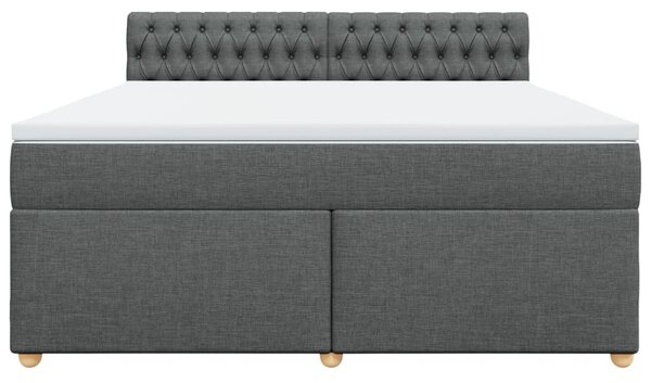 Box spring postel s matrací tmavě šedá 180x200 cm textil 3286767