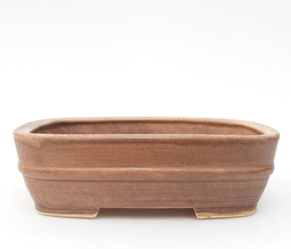 E-bonsai Keramická bonsai miska 14,5 x 11,5 x 4 cm hnědá